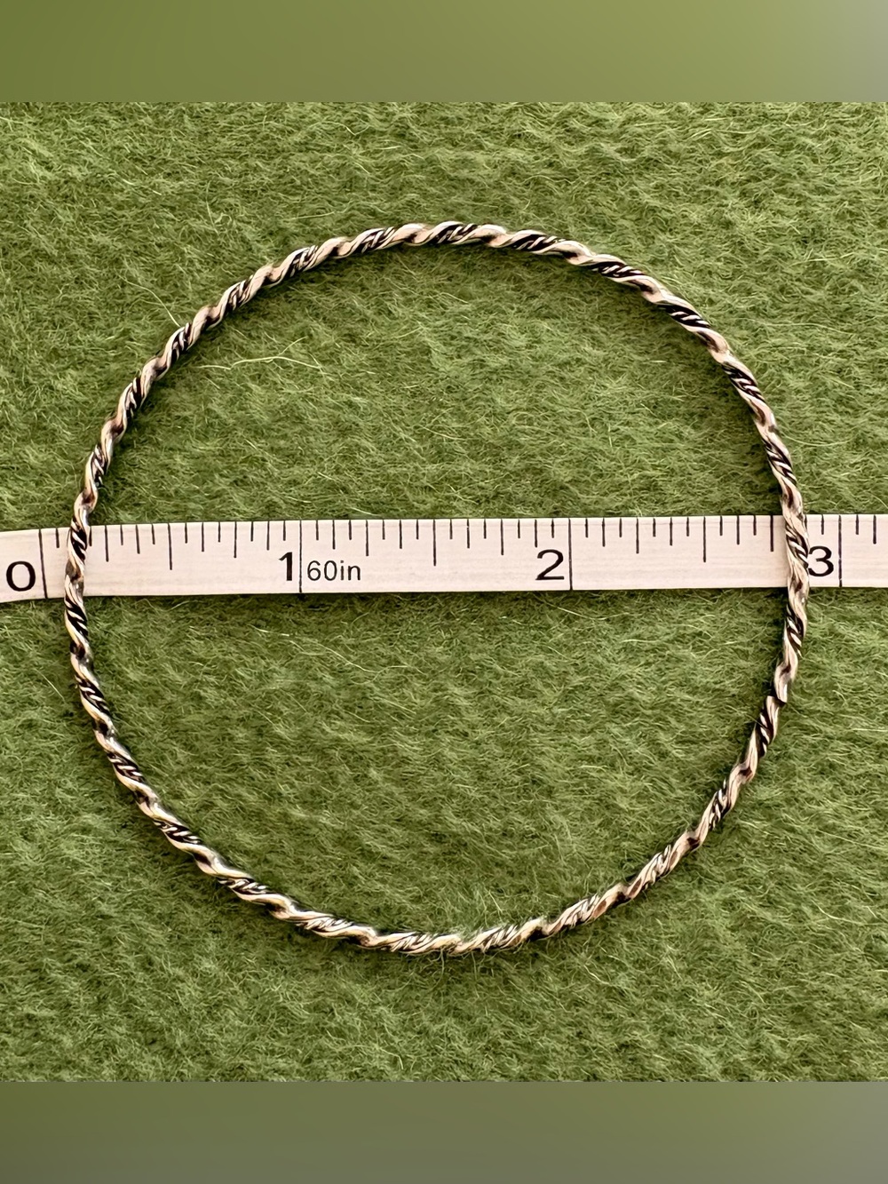 Set of 3 Sterling Silver Twist Design Bangle Bracelets - Picture 5 of 5